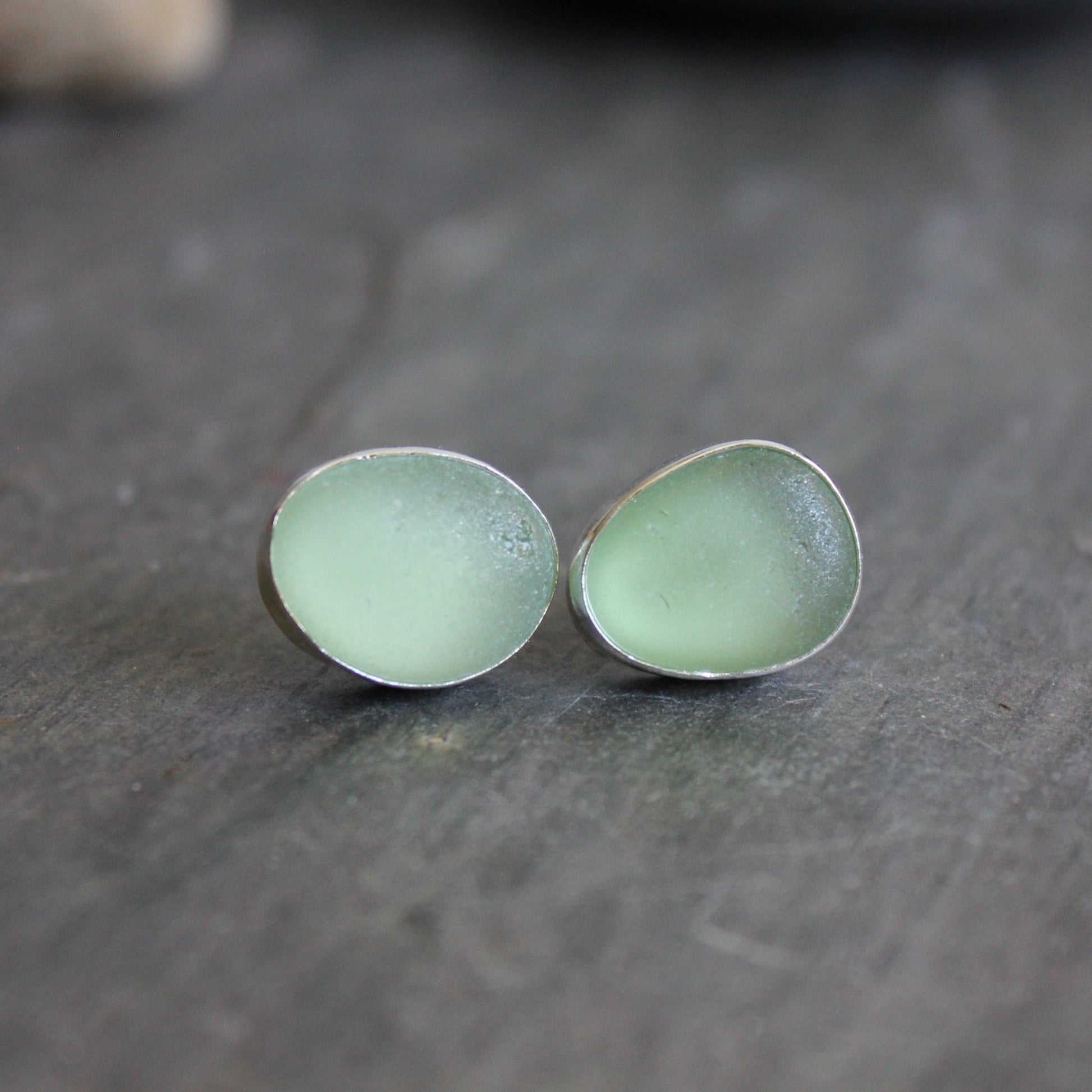 Sea Foam Green Sea Glass Earrings - AccentYourself