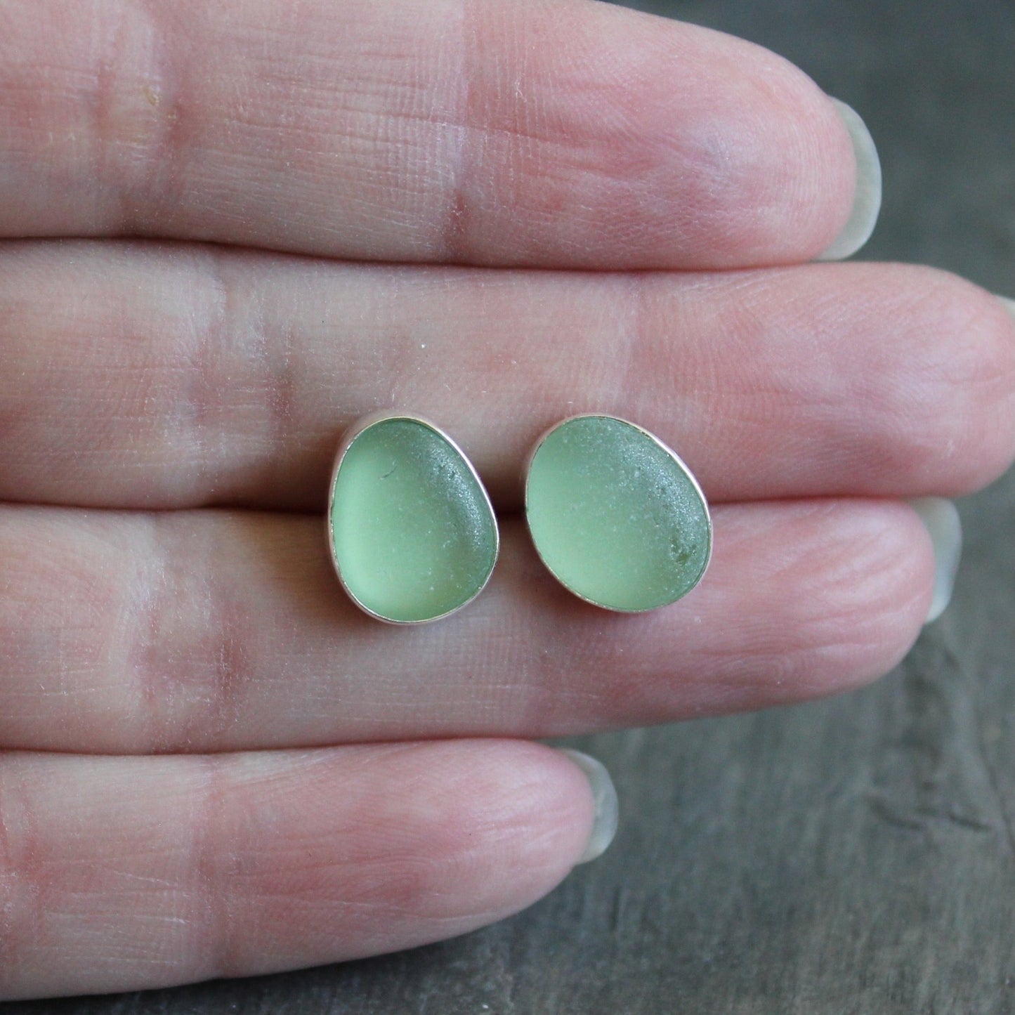 Sea Foam Green Sea Glass Earrings - AccentYourself