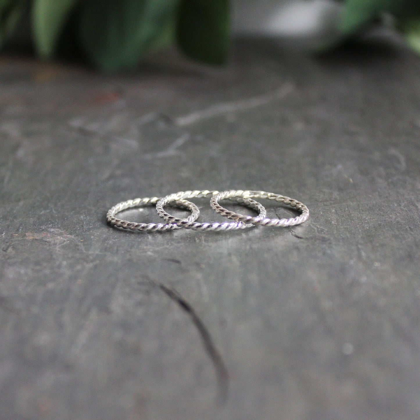 Sterling Silver Narrow Twist Stacking Ring - AccentYourself