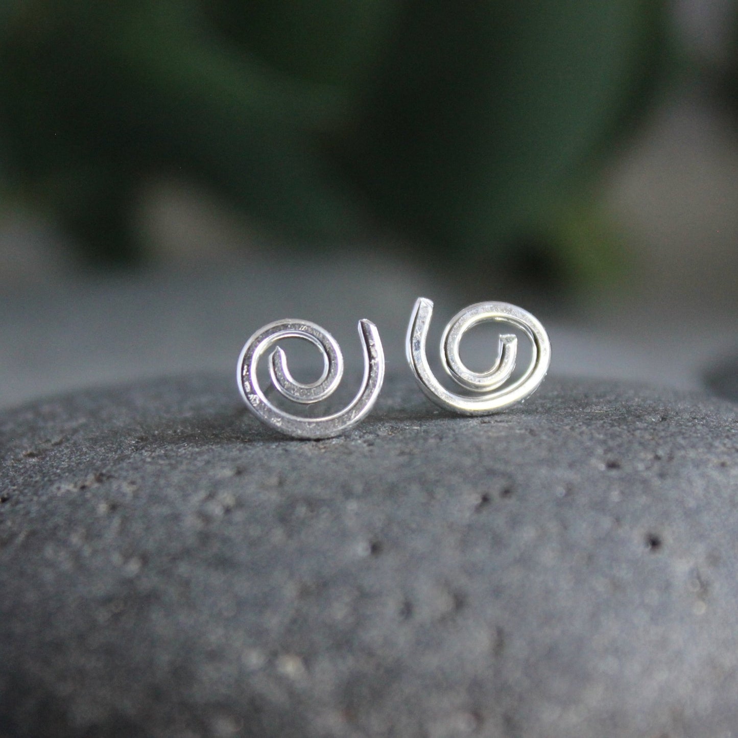 Sterling Silver Spiral Stud Earrings - AccentYourself