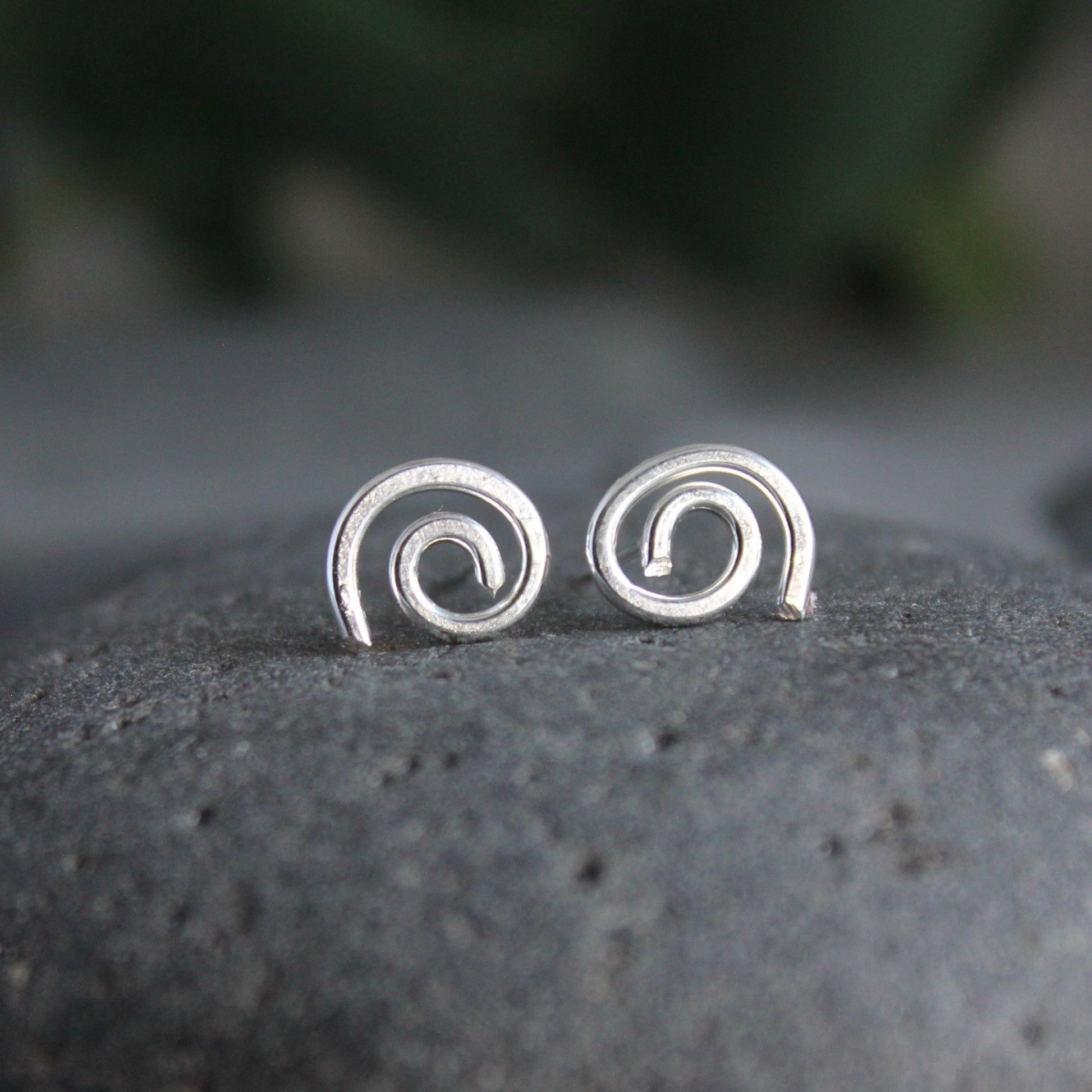 Sterling Silver Spiral Stud Earrings - AccentYourself