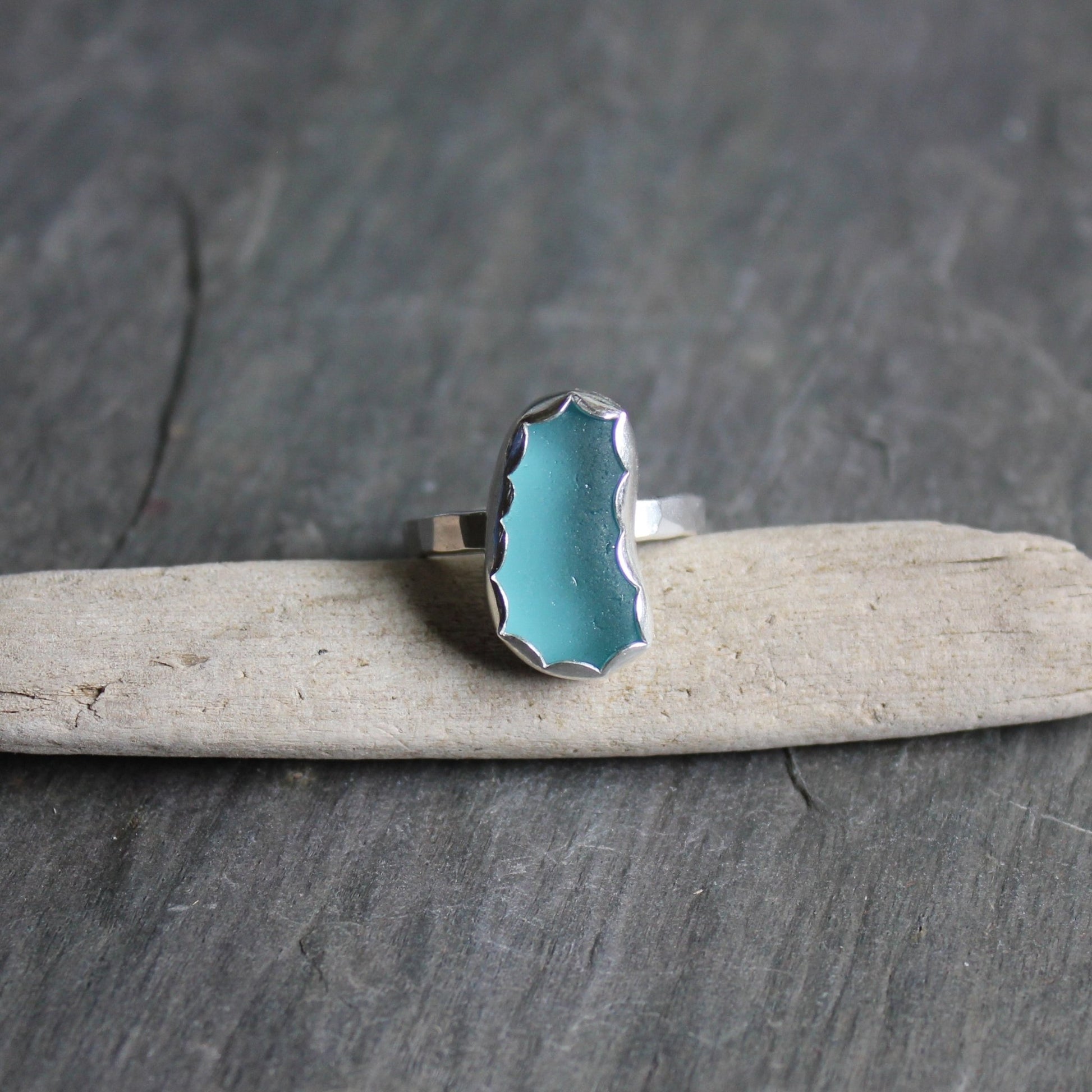 Turquoise Blue Sea Glass Ring - AccentYourself