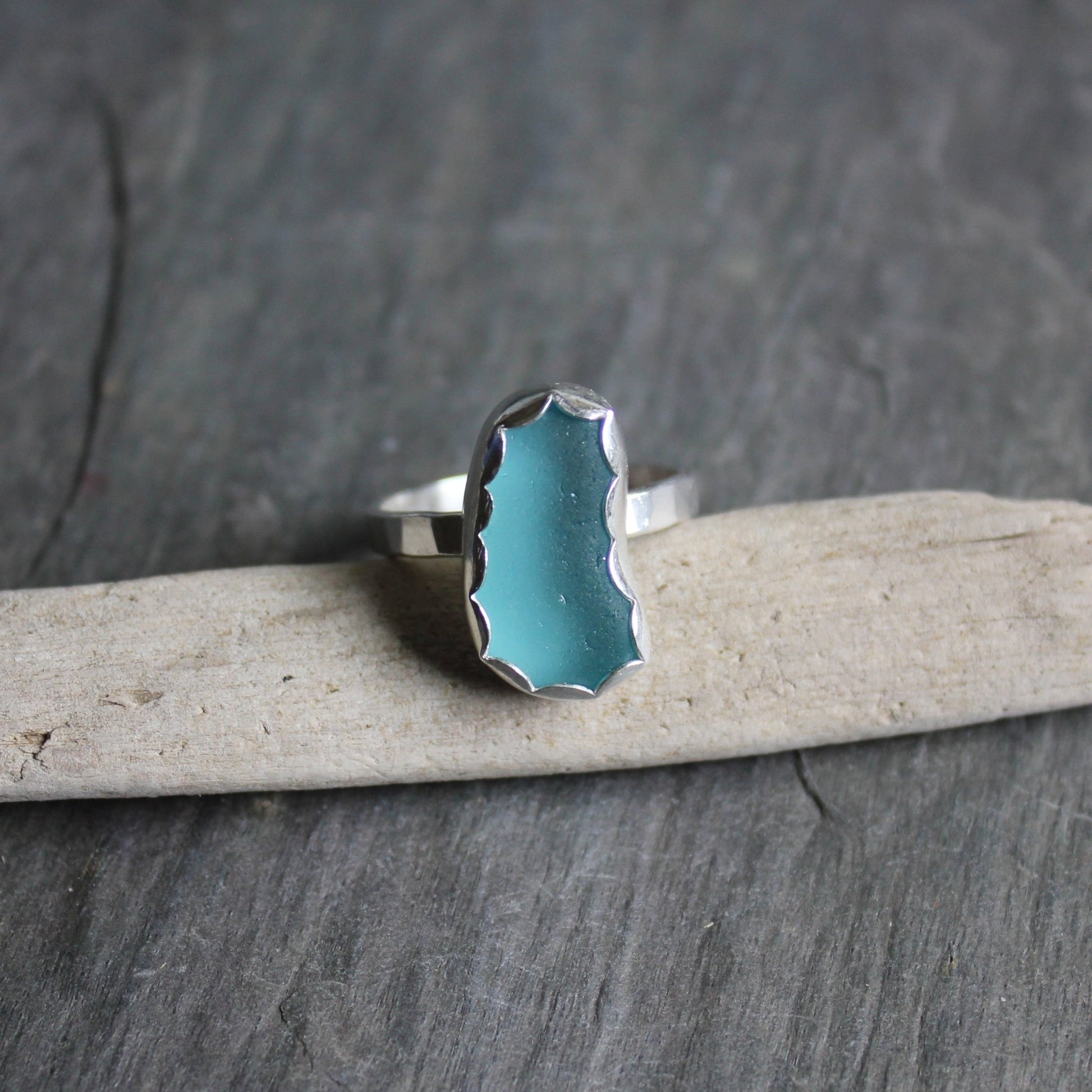 Turquoise Blue Sea Glass Ring - AccentYourself