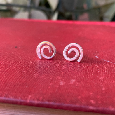 Sterling Silver Spiral Stud Earrings